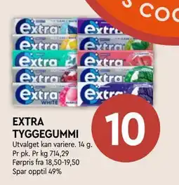 Coop Mega EXTRA TYGGEGUMMI tilbud