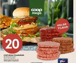 Coop Mega COOP MEGAS STEAKBURGER tilbud