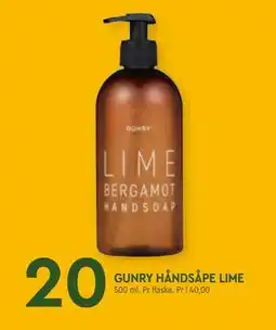 Coop Mega GUNRY HÅNDSÅPE LIME tilbud