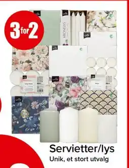 Spar Servietter/lys tilbud