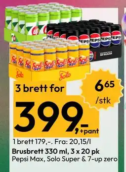 Gigaboks Brusbrett 330 ml, 3 x 20 pk tilbud