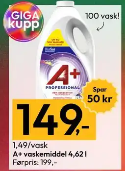 Gigaboks A+ vaskemiddel 4,62 l tilbud