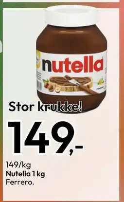 Gigaboks Nutella 1 kg tilbud