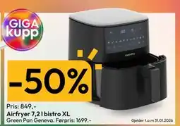 Gigaboks Airfryer 7,2 l bistro XL tilbud