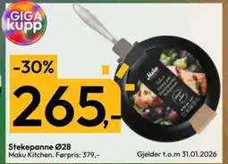 Gigaboks Stekepanne Ø28 tilbud