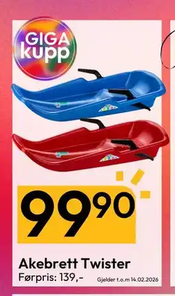 Gigaboks Akebrett Twister tilbud