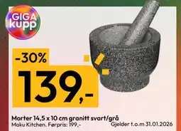 Gigaboks Morter 14,5 x 10 cm granitt svart/grå tilbud