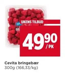 Meny Cevita bringebær tilbud