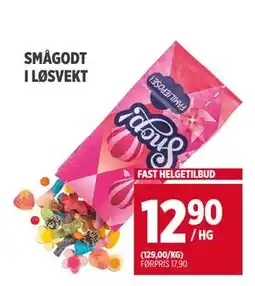 Meny SMÅGODT I LØSVEKT tilbud