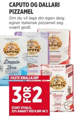 Meny CAPUTO OG DALLARI PIZZAMEL tilbud