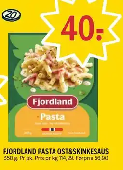 Coop Prix FJORDLAND PASTA OST&SKINKESAUS tilbud