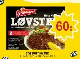 Coop Prix STABBURET LØVSTEK tilbud