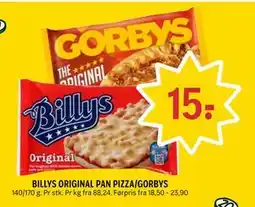 Coop Prix BILLYS ORIGINAL PAN PIZZA/GORBYS tilbud