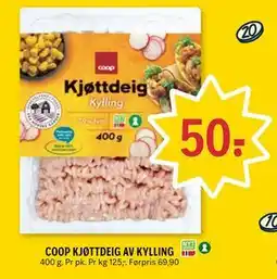 Coop Prix COOP KJØTTDEIG AV KYLLING tilbud
