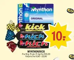 Coop Prix MYNTHON/KICK tilbud