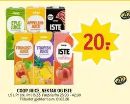 Coop Prix COOP JUICE, NEKTAR OG ISTE tilbud