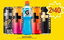 Coop Prix BATTERY/GATORADE tilbud