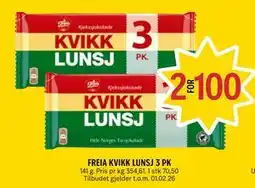 Coop Prix FREIA KVIKK LUNSJ 3 PK tilbud
