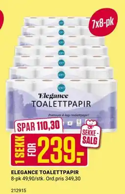 Europris ELEGANCE TOALETTPAPIR tilbud