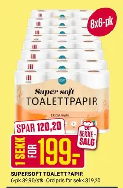 Europris SUPERSOFT TOALETTPAPIR tilbud