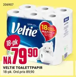 Europris VELTIE TOALETTPAPIR tilbud