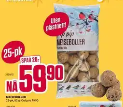 Europris MEISEBOLLER tilbud