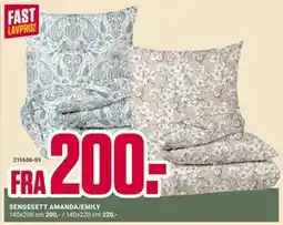 Europris SENGESETT AMANDA/EMILY tilbud