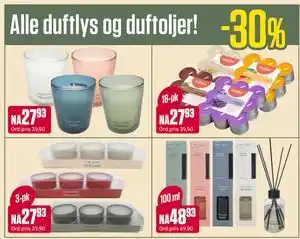 Europris Alle duftlys og duftoljer! tilbud