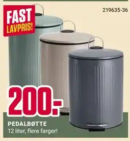 Europris PEDALBØTTE tilbud