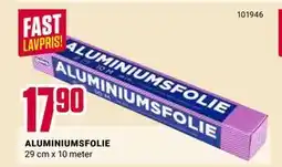 Europris ALUMINIUMSFOLIE tilbud