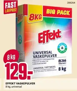 Europris EFFEKT VASKEPULVER tilbud