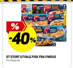 Bunnpris ET STORT UTVALG FISK FRA FINDUS tilbud