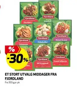 Bunnpris ET STORT UTVALG MIDDAGER FRA FJORDLAND tilbud