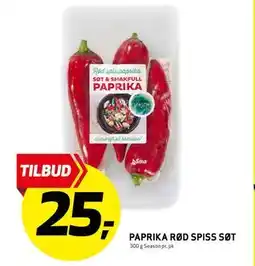 Bunnpris PAPRIKA RØD SPISS SØT tilbud
