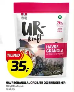 Bunnpris HAVREGRANOLA JORDBÆR OG BRINGEBÆR tilbud