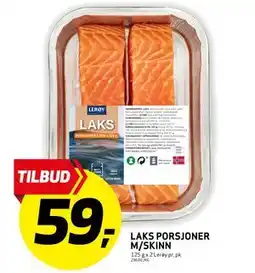 Bunnpris LAKS PORSJONER M/SKINN tilbud