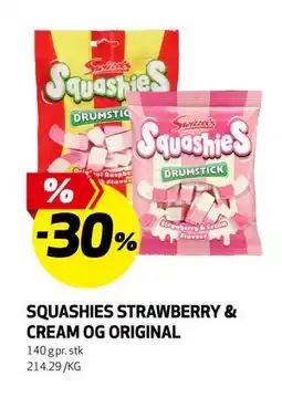 Bunnpris SQUASHIES STRAWBERRY & CREAM OG ORIGINAL tilbud