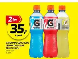 Bunnpris GATORADE COOL BLUE, LEMON OG SUGAR FRUIT PUNCH tilbud