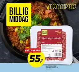 Bunnpris KJØTTDEIG STORFE tilbud