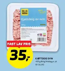 Bunnpris KJØTTDEIG SVIN tilbud