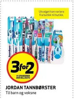 Bunnpris JORDAN TANNBØRSTER tilbud