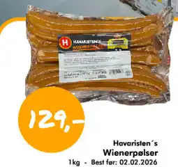 Havaristen Havaristen's Wienerpølser tilbud