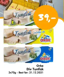 Havaristen Orbe Div Tunfisk tilbud