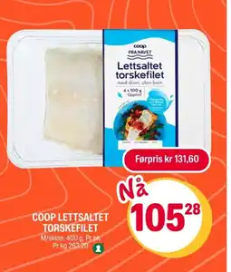 Coop Extra Coop Lettsaltet torskefilet tilbud