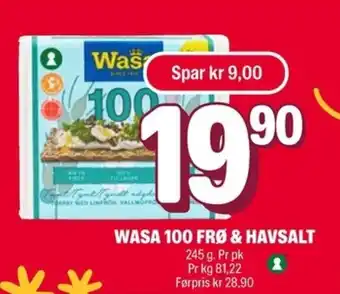Coop Extra Wasa 100 frø & havsalt tilbud