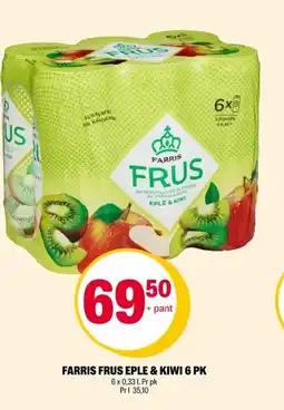 Coop Extra Farris Frus eple & kiwi 6 pk tilbud