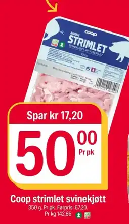 Coop Extra Coop strimlet svinekjøtt tilbud