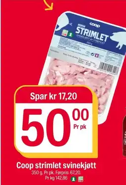 Coop Extra Coop strimlet svinekjøtt tilbud