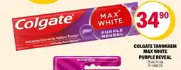 Coop Extra Colgate tannkrem Max white purple reveal tilbud