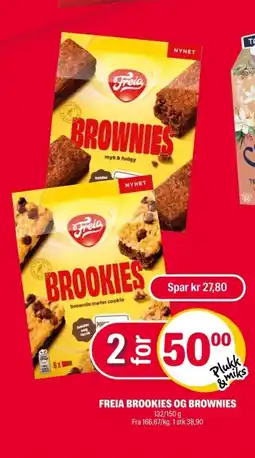 Coop Extra Freia brookies og brownies tilbud